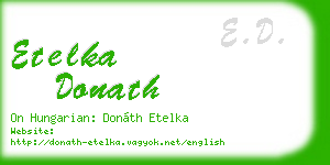 etelka donath business card